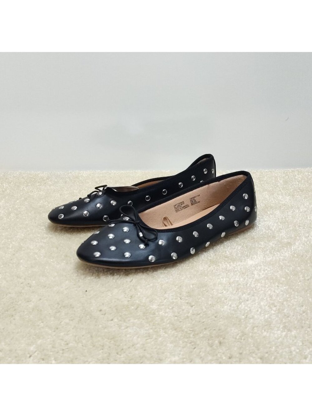 Time And Tru Studded Ballet Mary Jane Flats Loafers Slides Mules Slip-on US 9.5